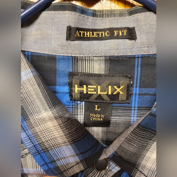 Mens Helix Plaid/Flannel Shirt Size Large - Picture 2 of 3